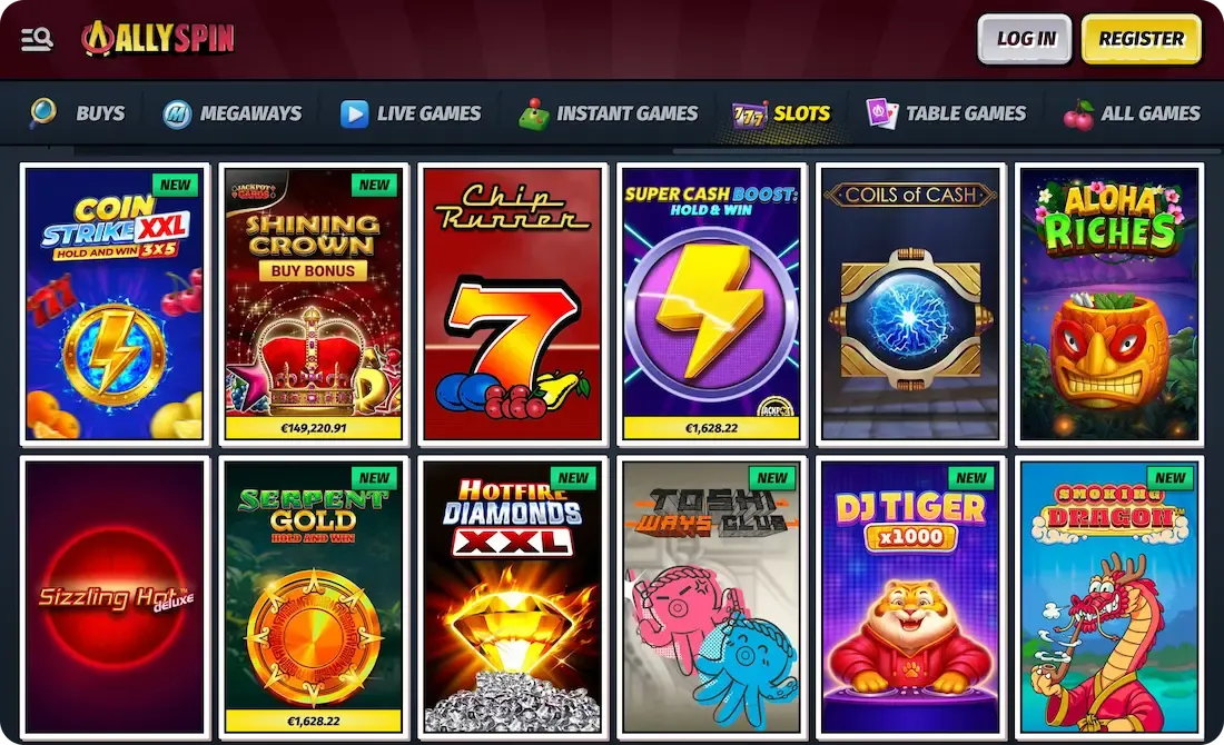 allyspin casino games slots